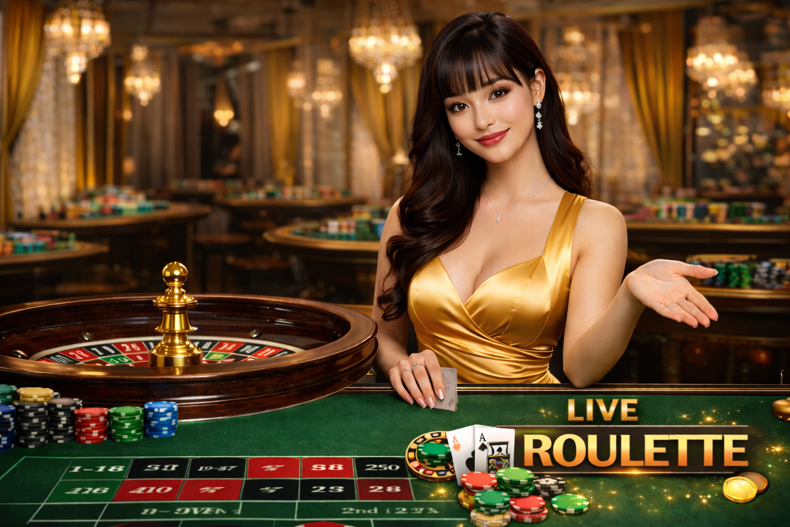 Casino elegance at the roulette table