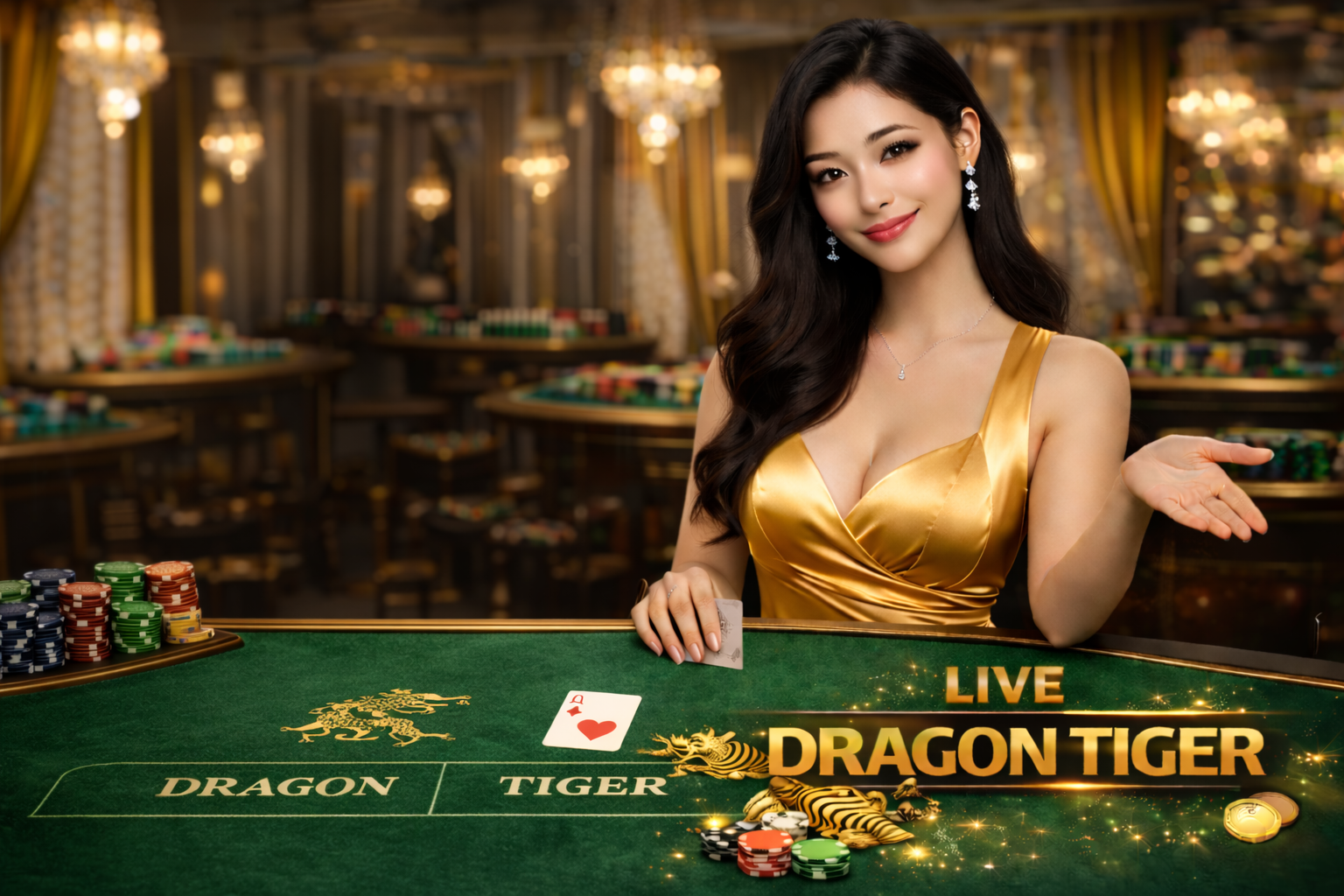 Casino elegance with Dragon Tiger game